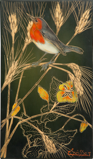 Gaston SUISSE (1896-1988) - Rouge gorge dans les blés.
